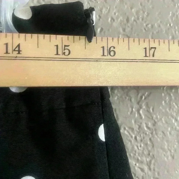 Worthington Skirt Black White Polka Dot Mini Short Pockets Women Size 12P - Picture 6 of 7
